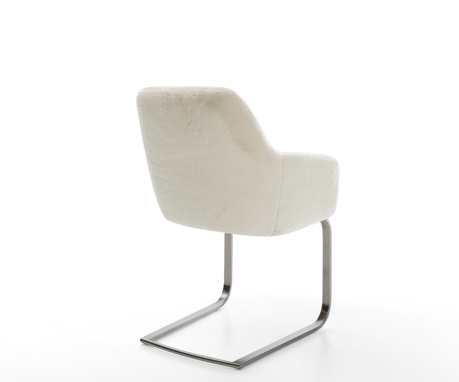 Étkezőszék Pejo-Flex plüss krémfehér konzolos lapos antracit zsákrugós - Image 5