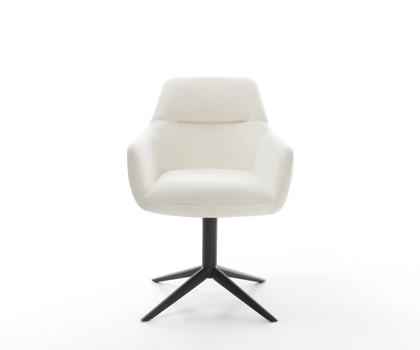 Étkezőszék Pejo-Flex bouclé puha bézs fekete kereszt láb 360° forgatható billenő zsákrugó - Image 2