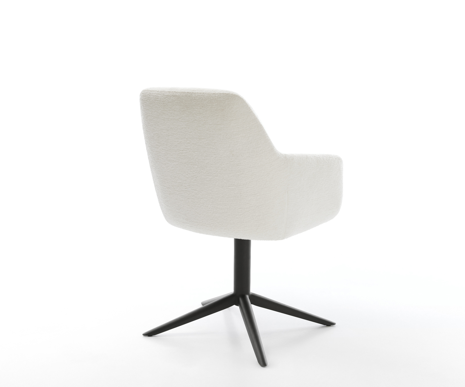 Étkezőszék Pejo-Flex bouclé puha bézs fekete kereszt láb 360° forgatható billenő zsákrugó - Image 5