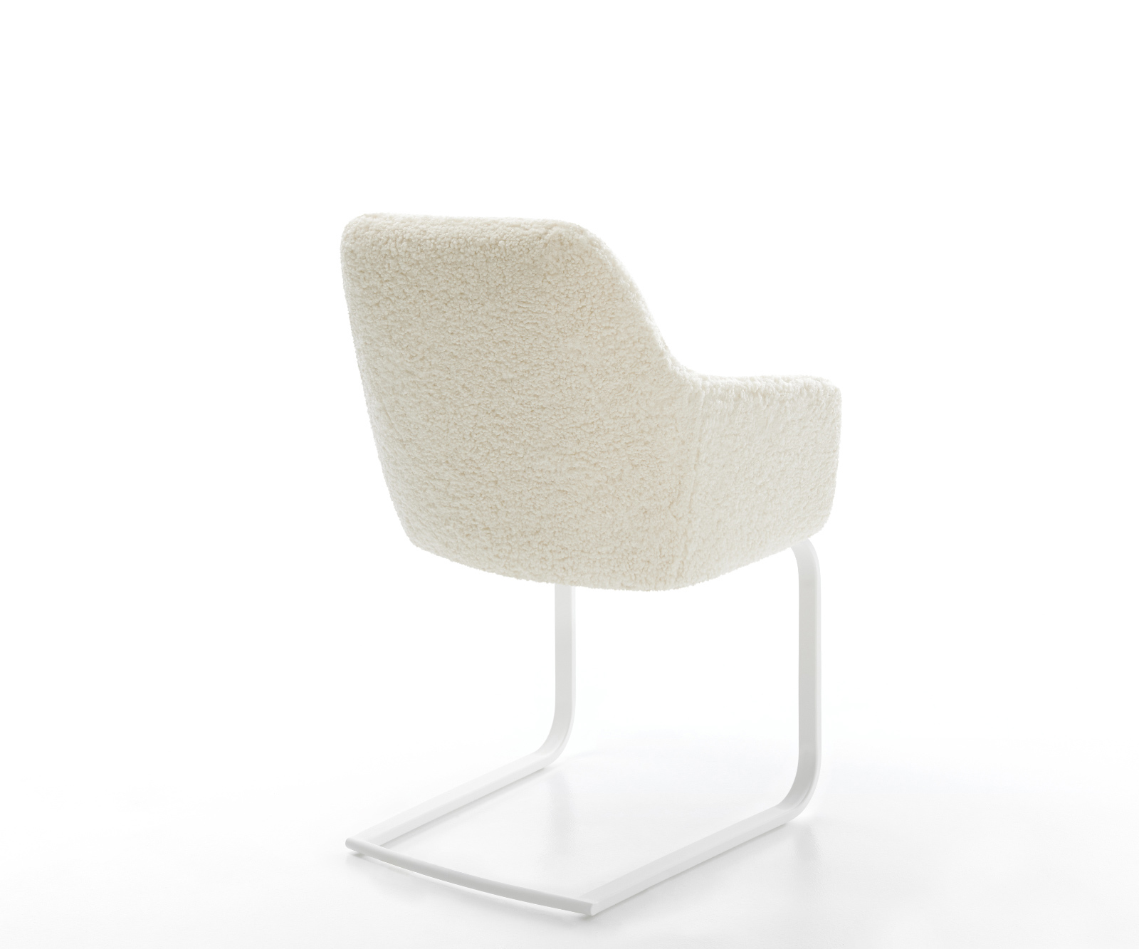 Étkezőszék Pejo-Flex teddy szövet bézs konzolos lapos fehér zsákrugós - Image 5