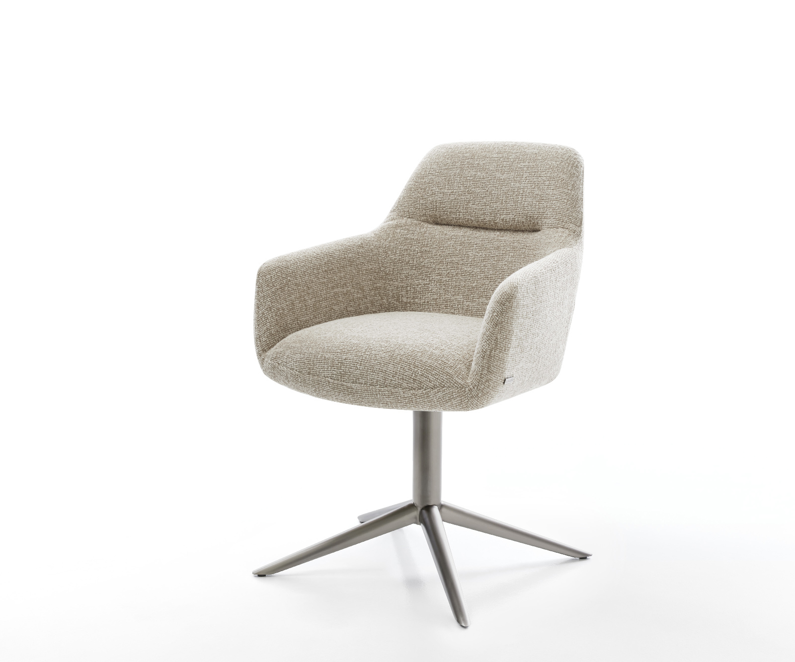 Étkezőszék Pejo-Flex szövött szövet puha bézs kereszt láb grafit 360° forgatható billenő zsákrugó