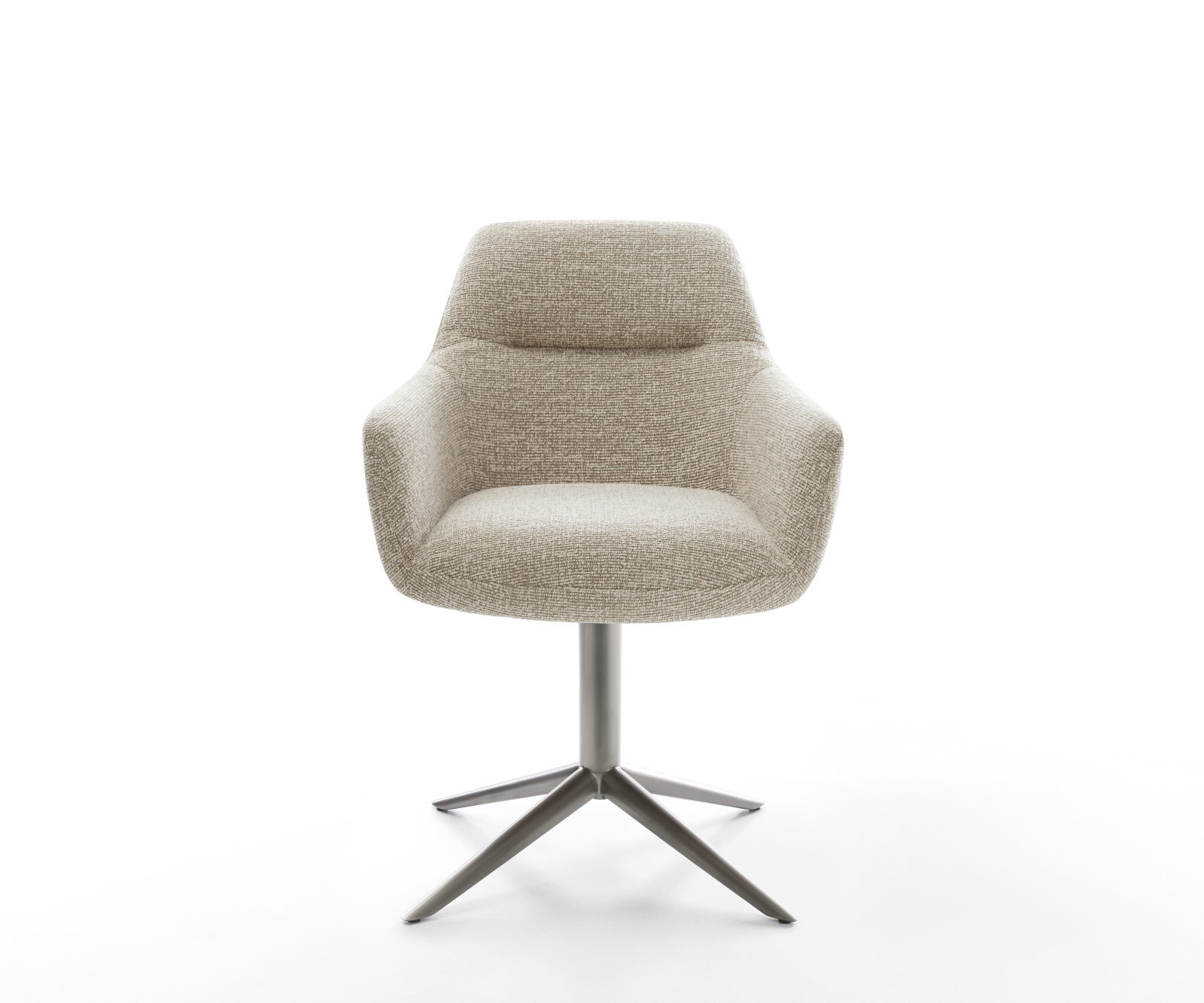 Étkezőszék Pejo-Flex szövött szövet puha bézs kereszt láb grafit 360° forgatható billenő zsákrugó - Image 2