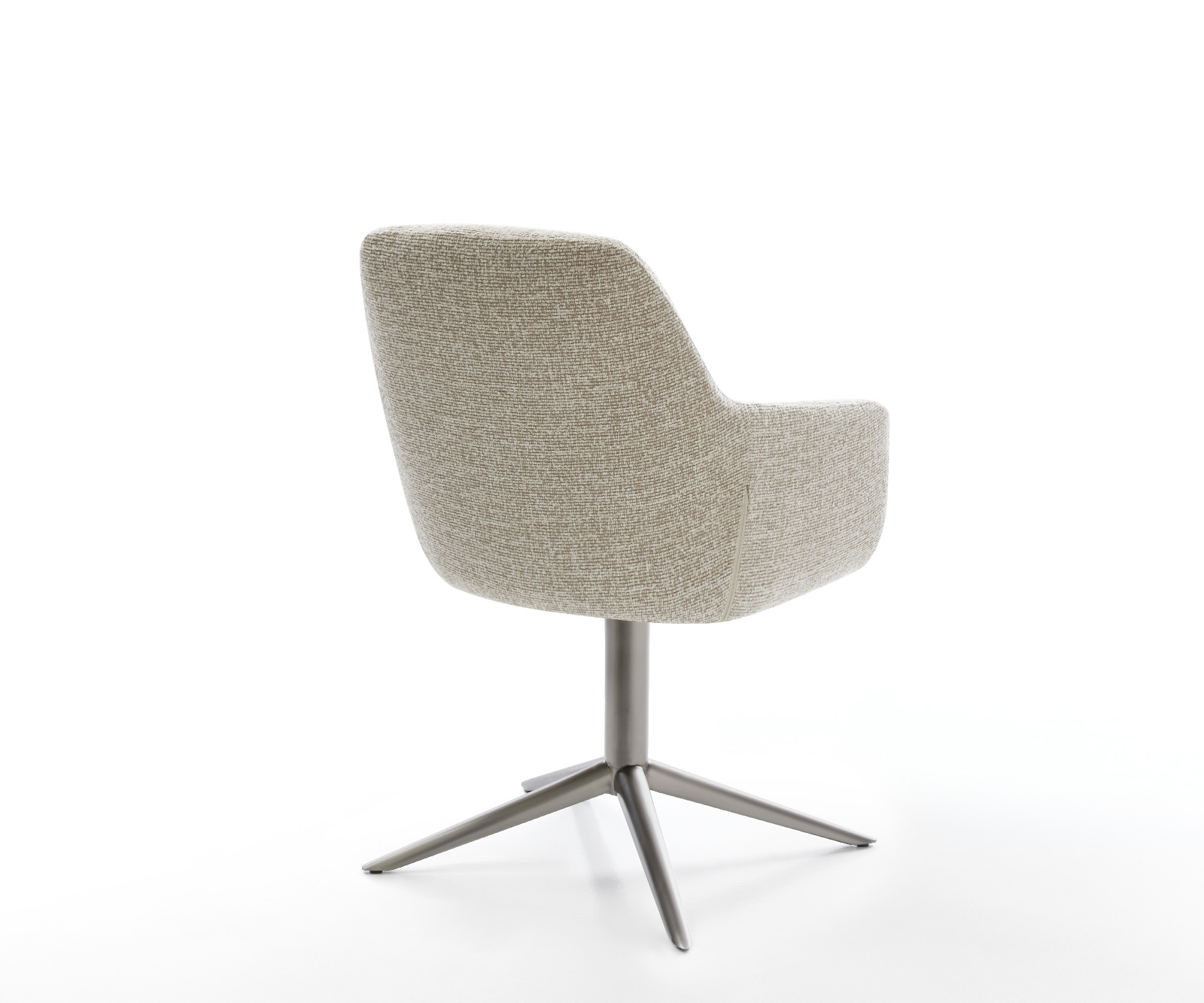 Étkezőszék Pejo-Flex szövött szövet puha bézs kereszt láb grafit 360° forgatható billenő zsákrugó - Image 5