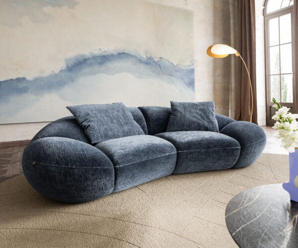 2 személyes kanapé Lunna 280x130 cm senil kék 2 párna